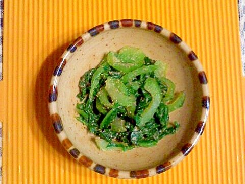 カツオ菜の胡麻和え♪